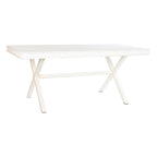 Jídelní stůl DKD Home Decor bílý kov mangové dřevo 180 x 90 x 76 cm