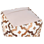 Puf DKD Home Decor bílý hnědý 45 x 45 x 40 cm – obrázek 2