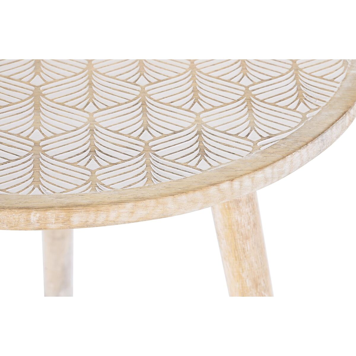 Odkládací stolek DKD Home Decor Hnědý Mangové dřevo (50,5 x 50,5 x 47,5 cm) – obrázek 2