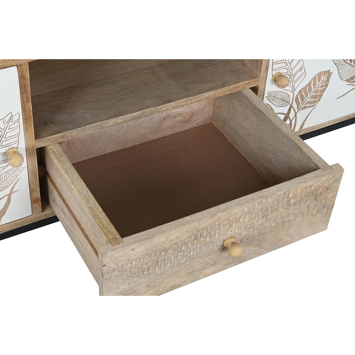 TV stolek DKD Home Decor Kov Mangové dřevo (140 x 40 x 50 cm) – obrázek 4