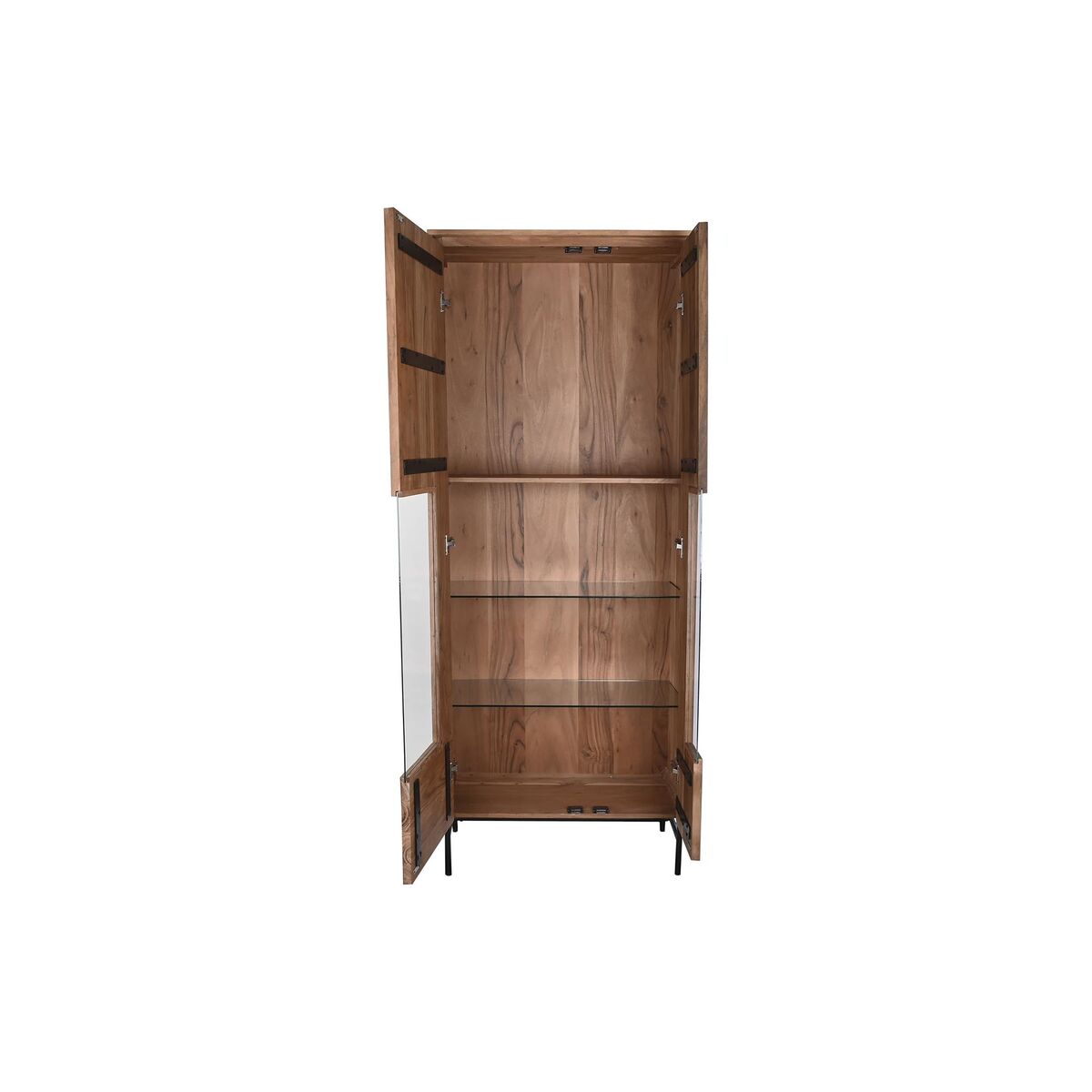 Výstavní stojan DKD Home Decor 80 x 40 x 197 cm křišťál hliník akáciové dřevo – obrázek 5
