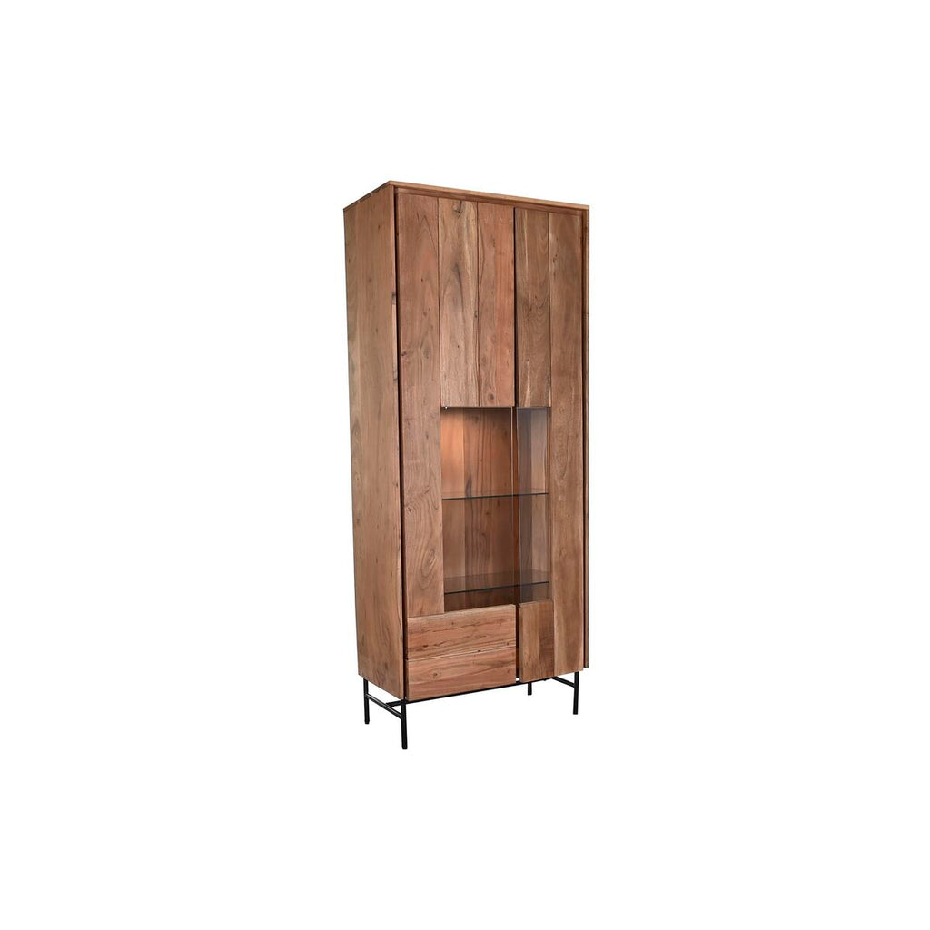 Výstavní stojan DKD Home Decor 80 x 40 x 197 cm křišťál hliník akáciové dřevo