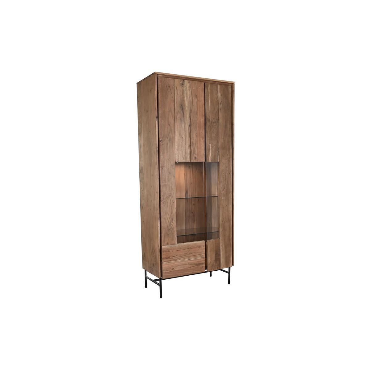 Výstavní stojan DKD Home Decor 80 x 40 x 197 cm křišťál hliník akáciové dřevo