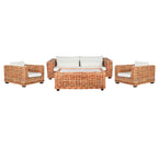 Pohovka Home ESPRIT béžová přírodní 220 X 98 X 64 CM (4 kusy)