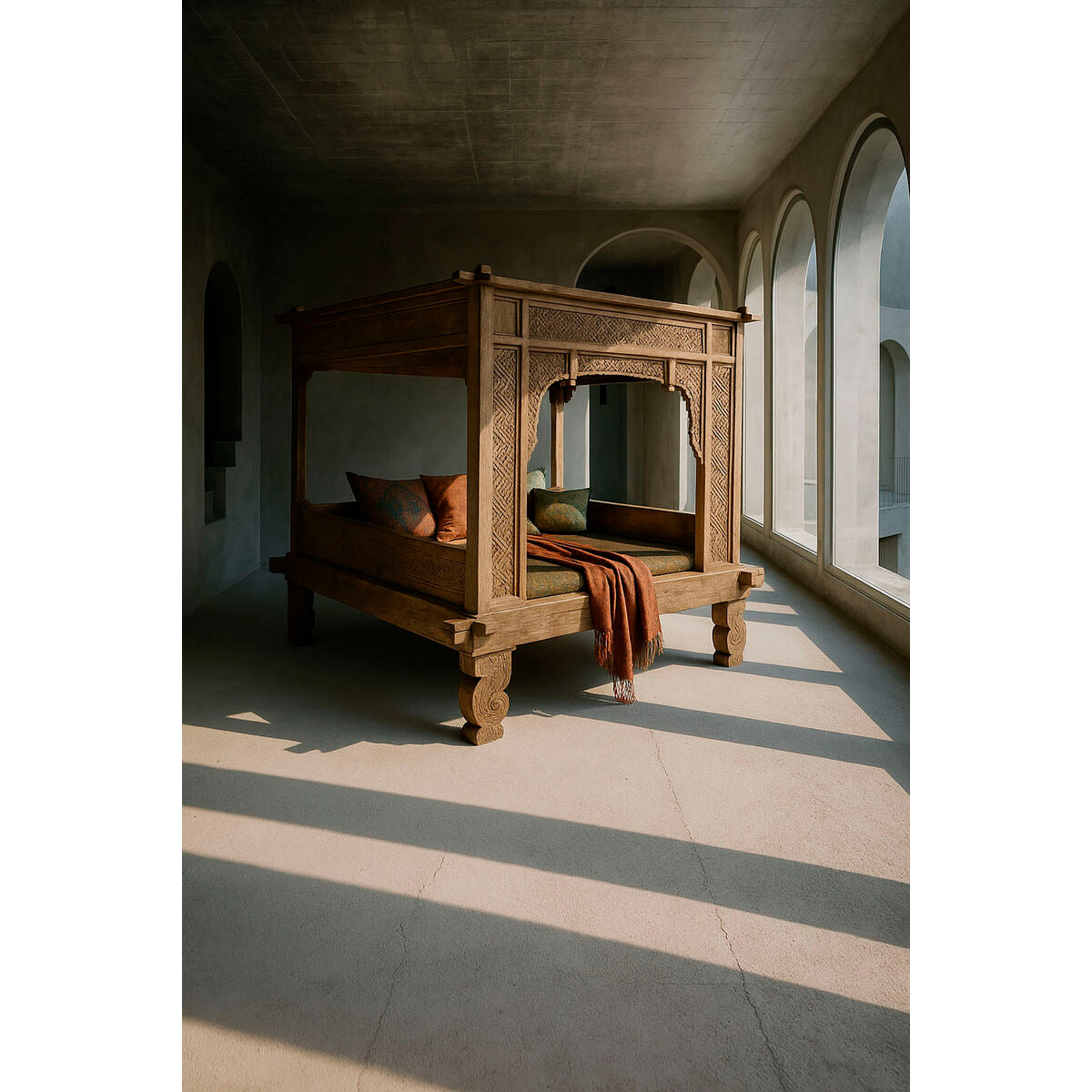 Postel Home ESPRIT přírodní 225 x 160 x 206 cm 39x50.9x56.4 cm – obrázek 2
