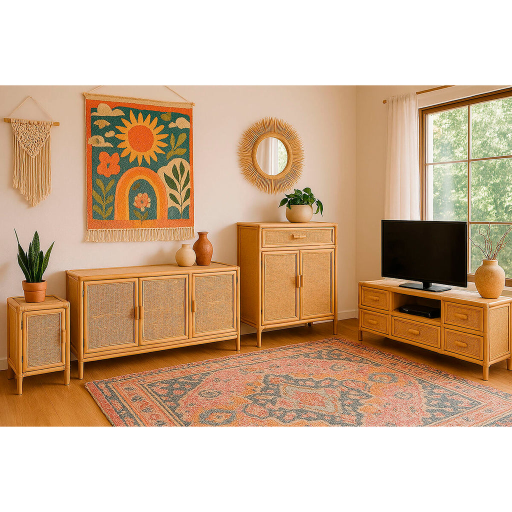 TV skříňka Home ESPRIT světle hnědá 120 x 30 x 45 cm – obrázek 2