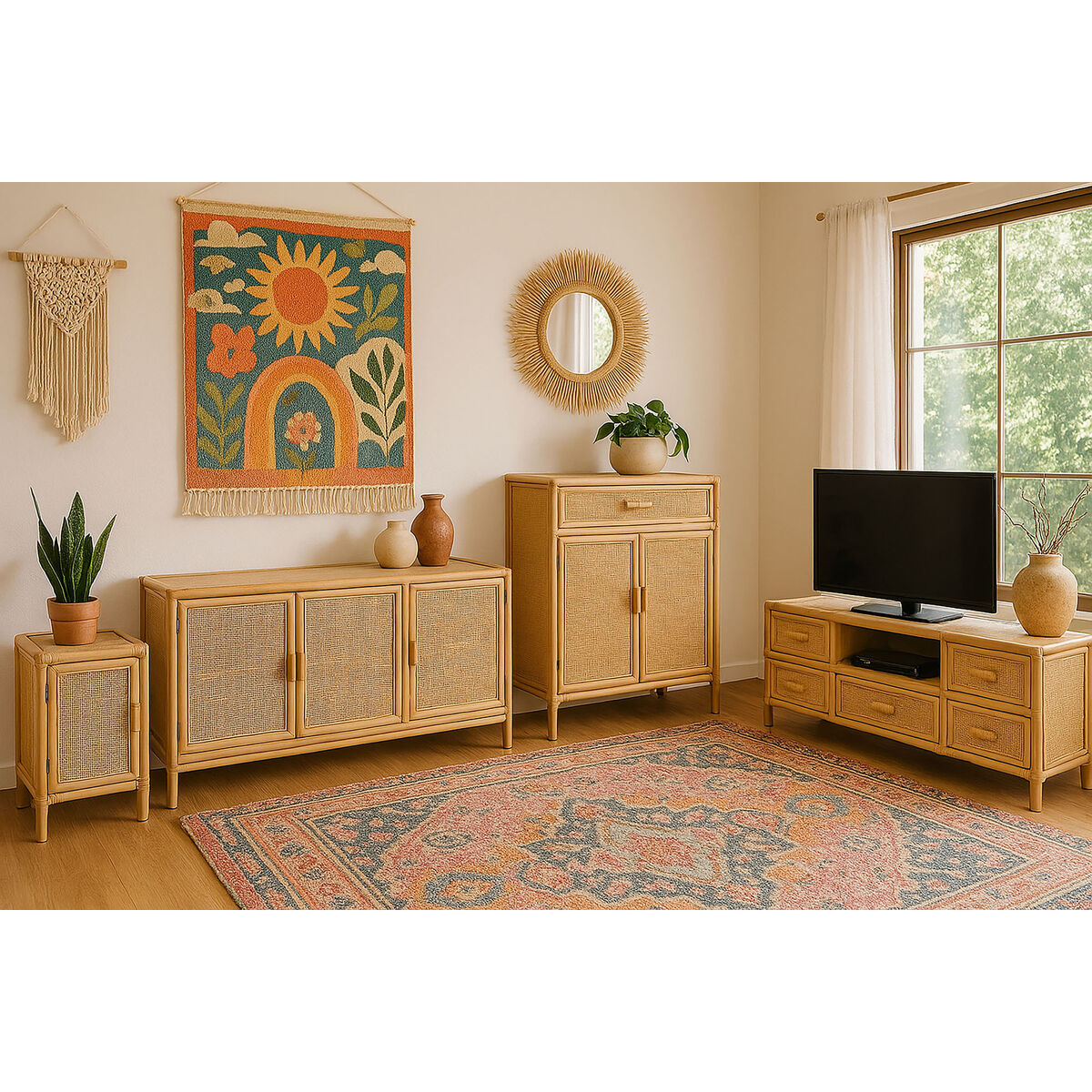 Odkládací stolek Home ESPRIT světle hnědý