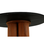 Jídelní stůl Home ESPRIT, černý, přírodní, mramor, akátové dřevo, 106 x 106 x 76 cm – obrázek 5