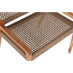 Sedadlo Home ESPRIT hnědé, teakové dřevo, syntetické vlákno 65 x 62 x 72 cm – obrázek 4