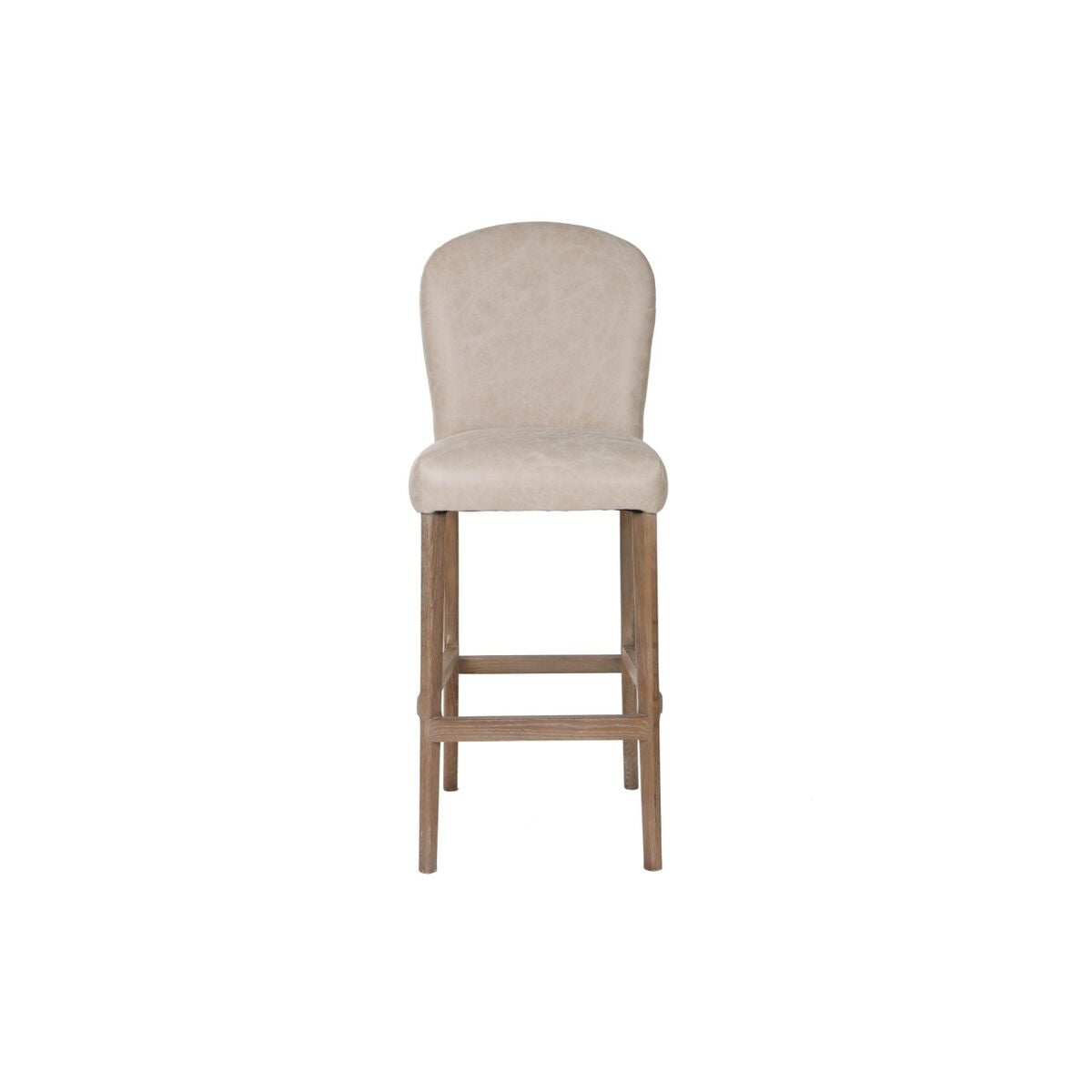 Taburet Home ESPRIT bílý Kůže