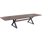 Jídelní stůl Home ESPRIT hnědo-černý, kov, dřevo MDF 200 X 97 X 75 CM