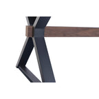 Jídelní stůl Home ESPRIT hnědo-černý, kov, dřevo MDF 200 X 97 X 75 CM – obrázek 5
