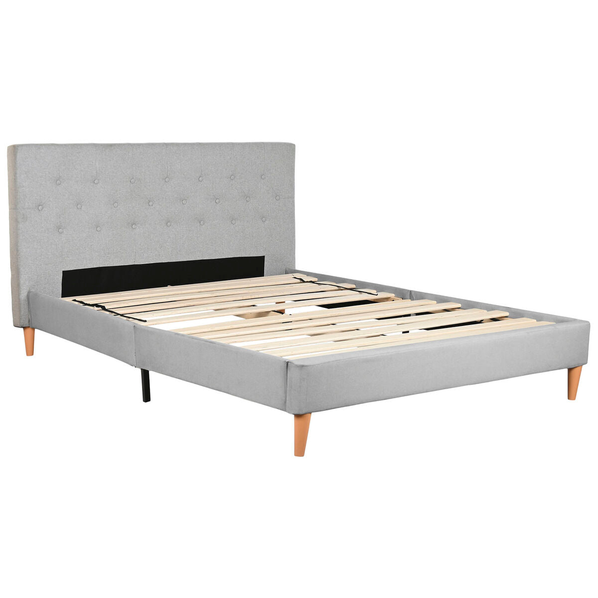 Postel Home ESPRIT světle šedá 170 X 219 X 104 CM 170x219x104 cm světle šedá