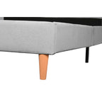 Postel Home ESPRIT světle šedá 170 X 219 X 104 CM 170x219x104 cm světle šedá – obrázek 6