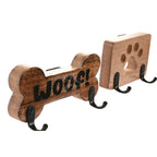 Nástěnný věšák Home ESPRIT hnědo-černý železo mangové dřevo Urban 20 x 6 x 10 cm (2 kusy) – obrázek 2