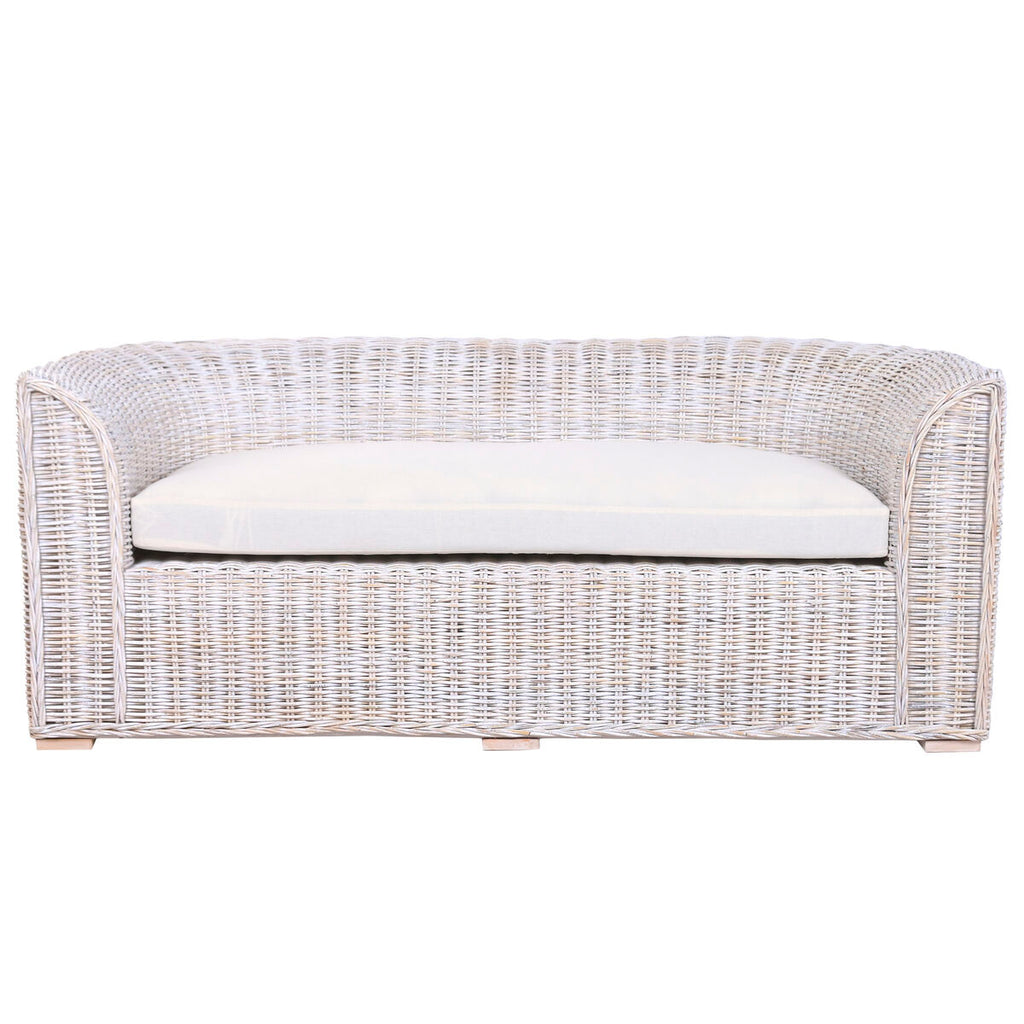 Pohovka Home ESPRIT bílá Bali Decapé 174 x 88 x 69 cm – obrázek 3