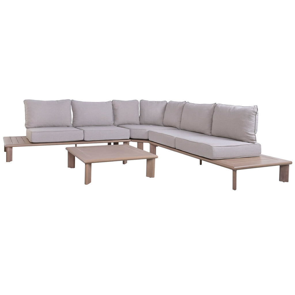 Zahradní lavice Home ESPRIT hnědá 290 × 290 × 68 cm