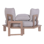 Zahradní lavice Home ESPRIT hnědá 290 × 290 × 68 cm – obrázek 4