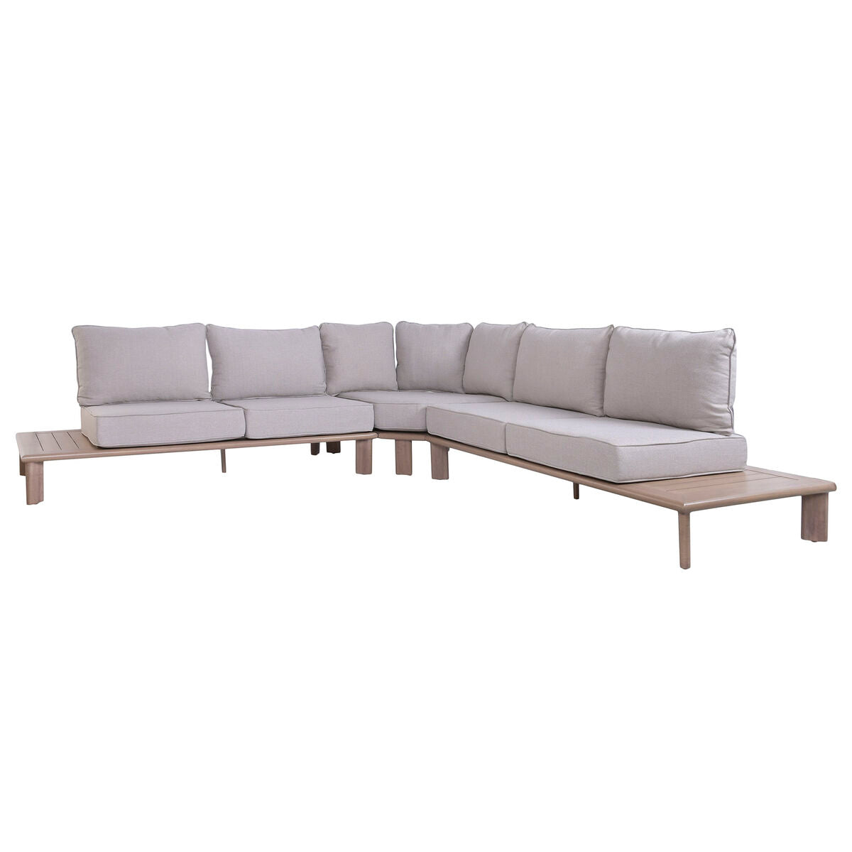 Zahradní lavice Home ESPRIT hnědá 290 × 290 × 68 cm – obrázek 5