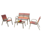 Zahradní lavice Home ESPRIT zelená pestrá 112 X 71 X 85 CM