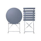 Souprava stolu se 2 židlemi Home ESPRIT šedá 60 x 60 x 71 cm 99x61x14 cm – obrázek 8