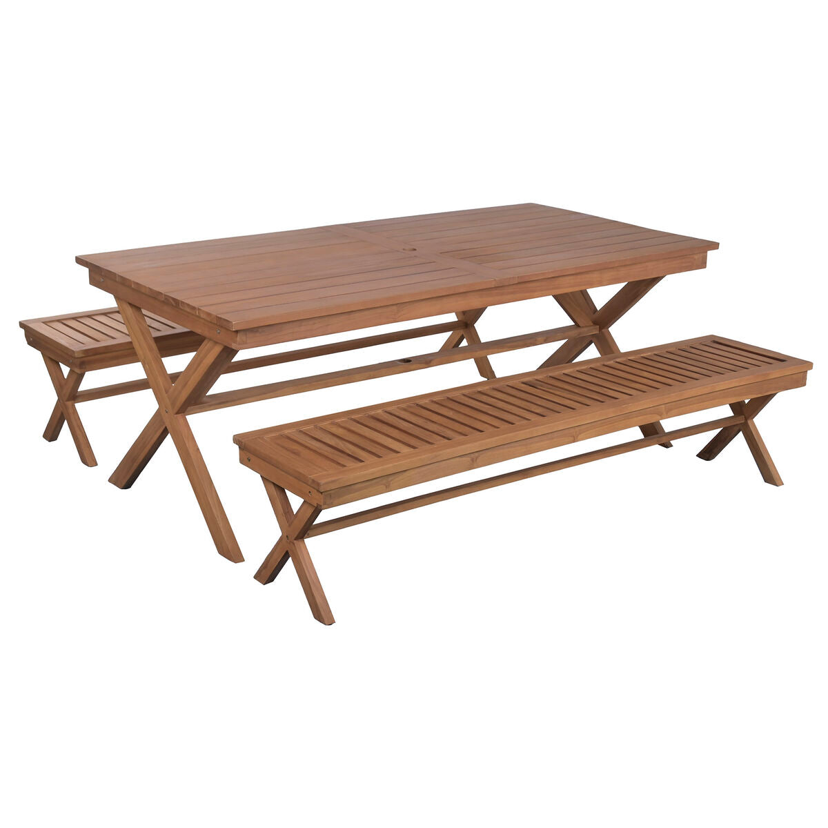 Jídelní stůl Home ESPRIT hnědý teak 200 x 100 x 78 cm