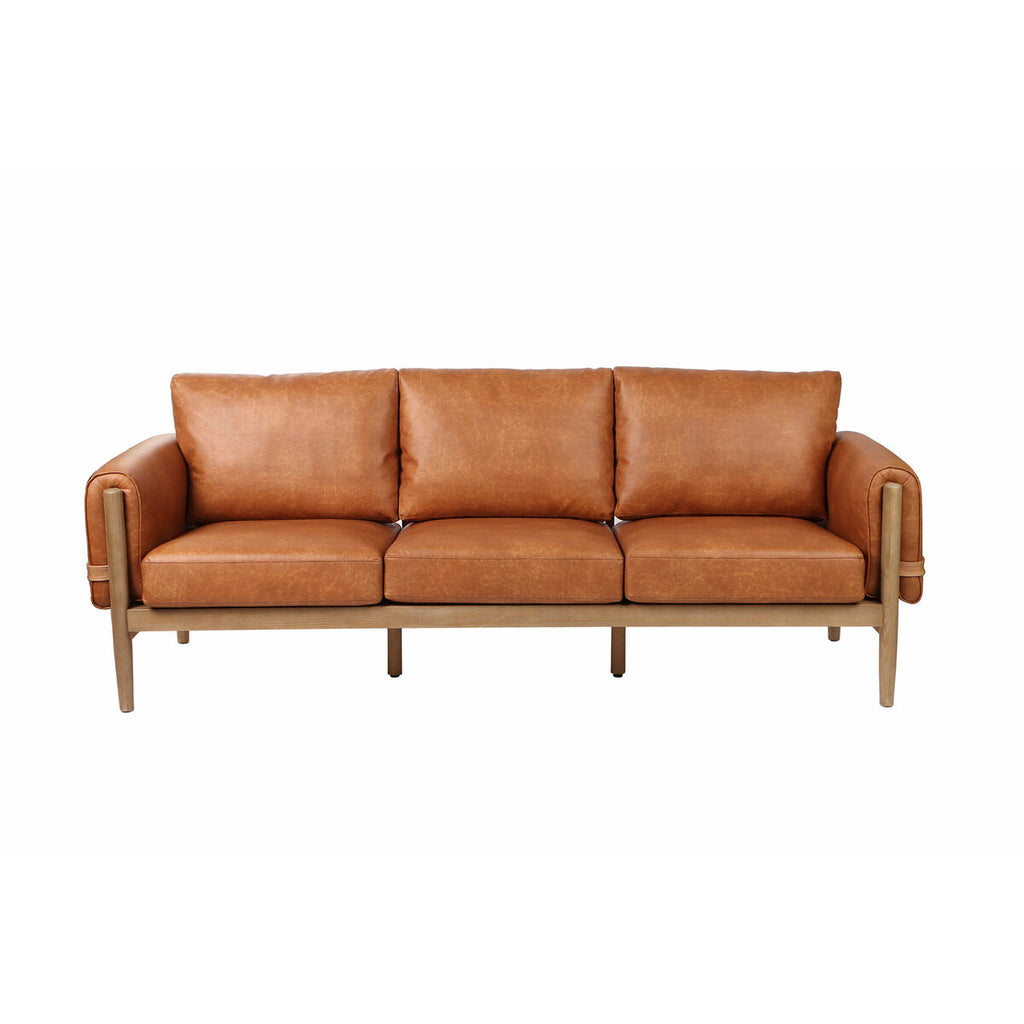 Pohovka Home ESPRIT hnědé Moderní 220 X 80 X 82 CM – obrázek 8