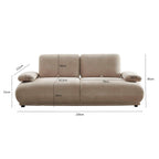 Pohovka Home ESPRIT béžová Urban 220 x 111 x 85 cm – obrázek 2