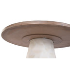 Jídelní stůl Home ESPRIT bílý hnědý dřevo kov 120 x 120 x 76 cm – obrázek 3