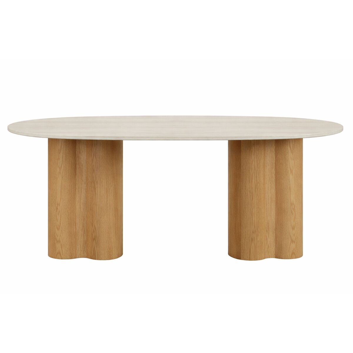 Jídelní stůl Home ESPRIT světle hnědý žula dřevo MDF 180 x 90 x 75 cm