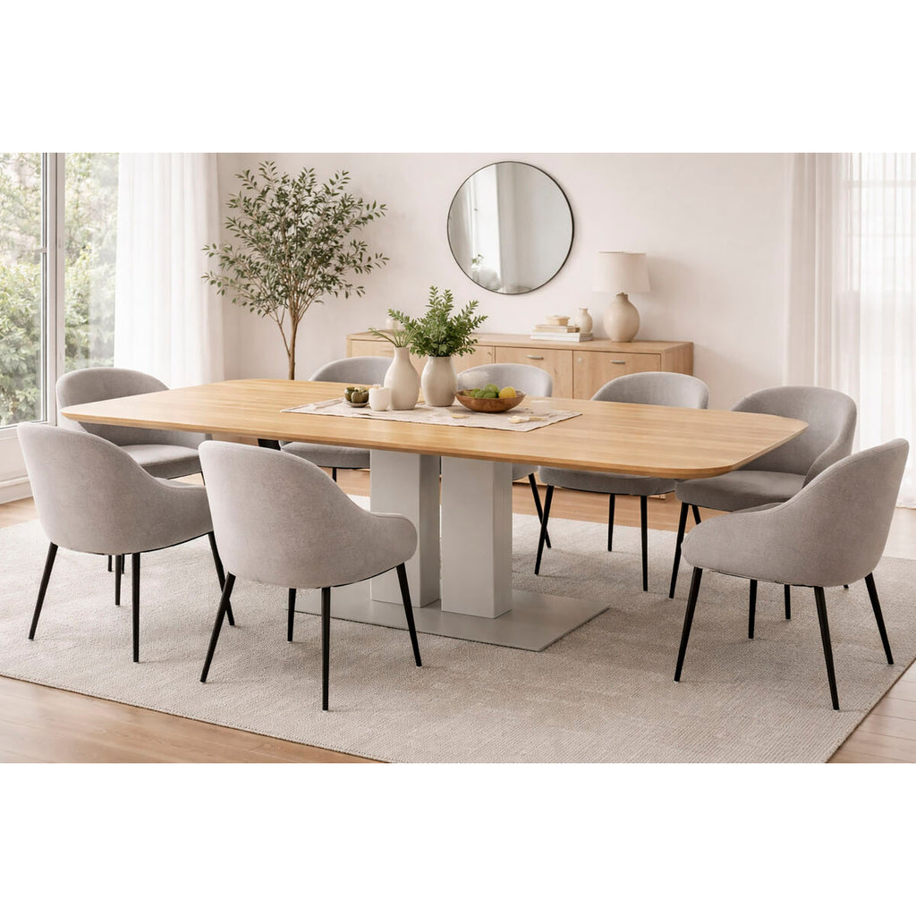 Jídelní stůl Home ESPRIT kov akáciové dřevo 240 x 110 x 76 CM – obrázek 2
