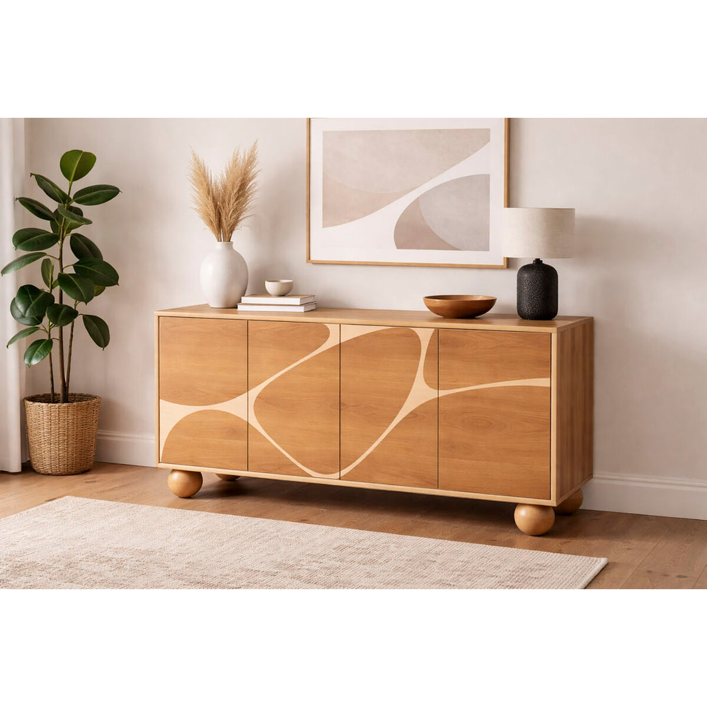 Příborník Home ESPRIT akáciové dřevo 160 x 40 x 85 cm – obrázek 2