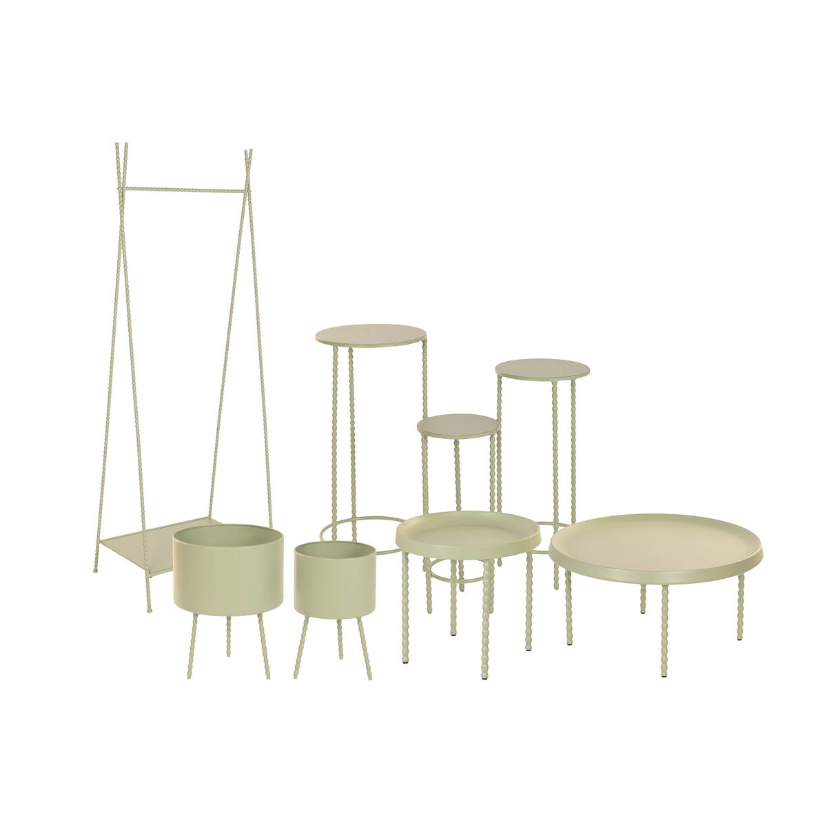 Sada 3 stolů Home ESPRIT zelená 32 x 32 x 70 cm (3 kusy) – obrázek 5