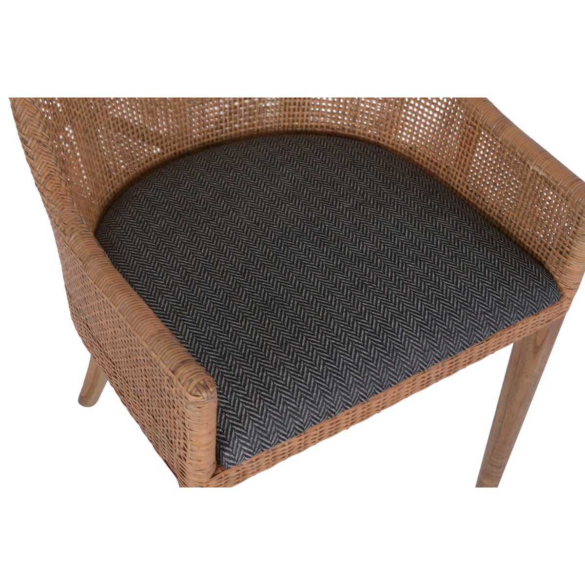 Jídelní židle Home ESPRIT hnědo-šedý polyester mindiové dřevo 51 x 52 x 88 cm – obrázek 4