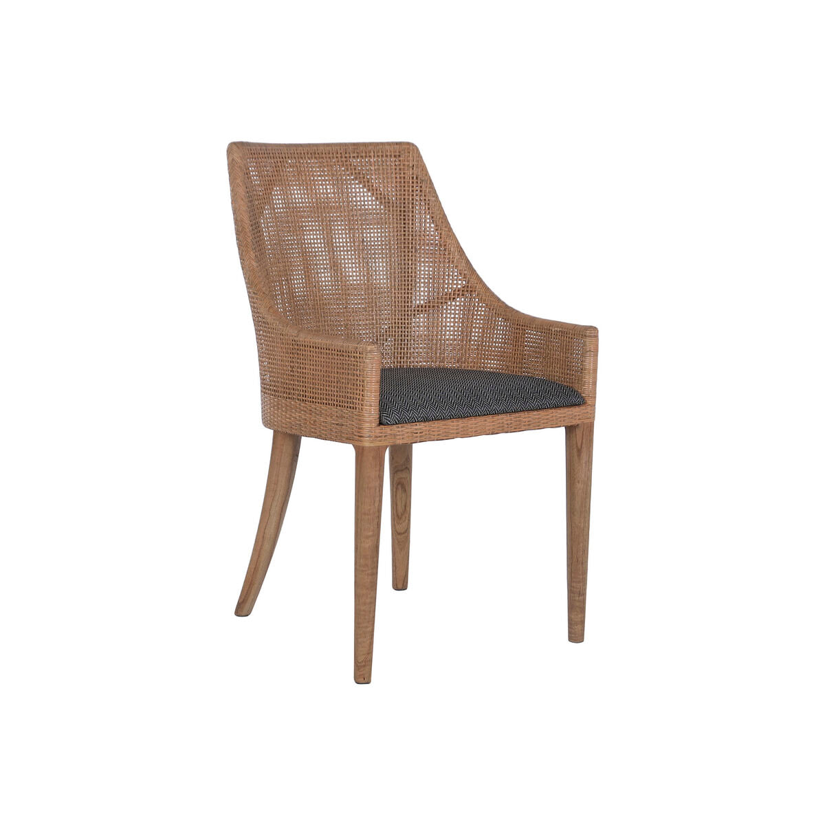 Jídelní židle Home ESPRIT hnědo-šedý polyester mindiové dřevo 51 x 52 x 88 cm