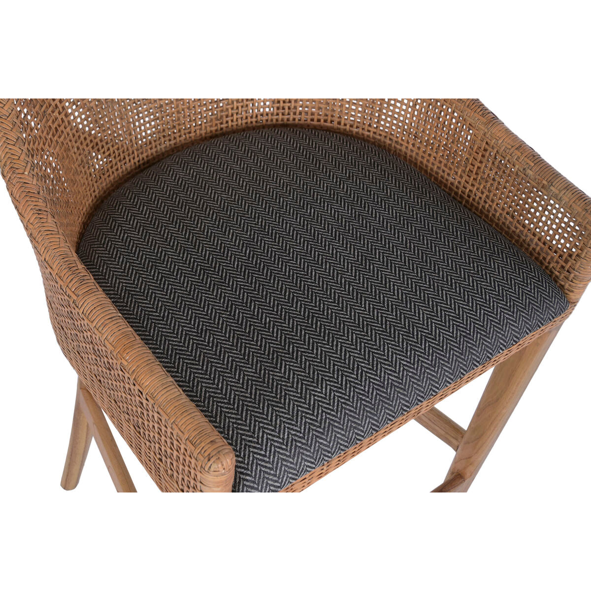 Stolička Home ESPRIT hnědá šedá ratan 51 X 52 X 100 CM – obrázek 4