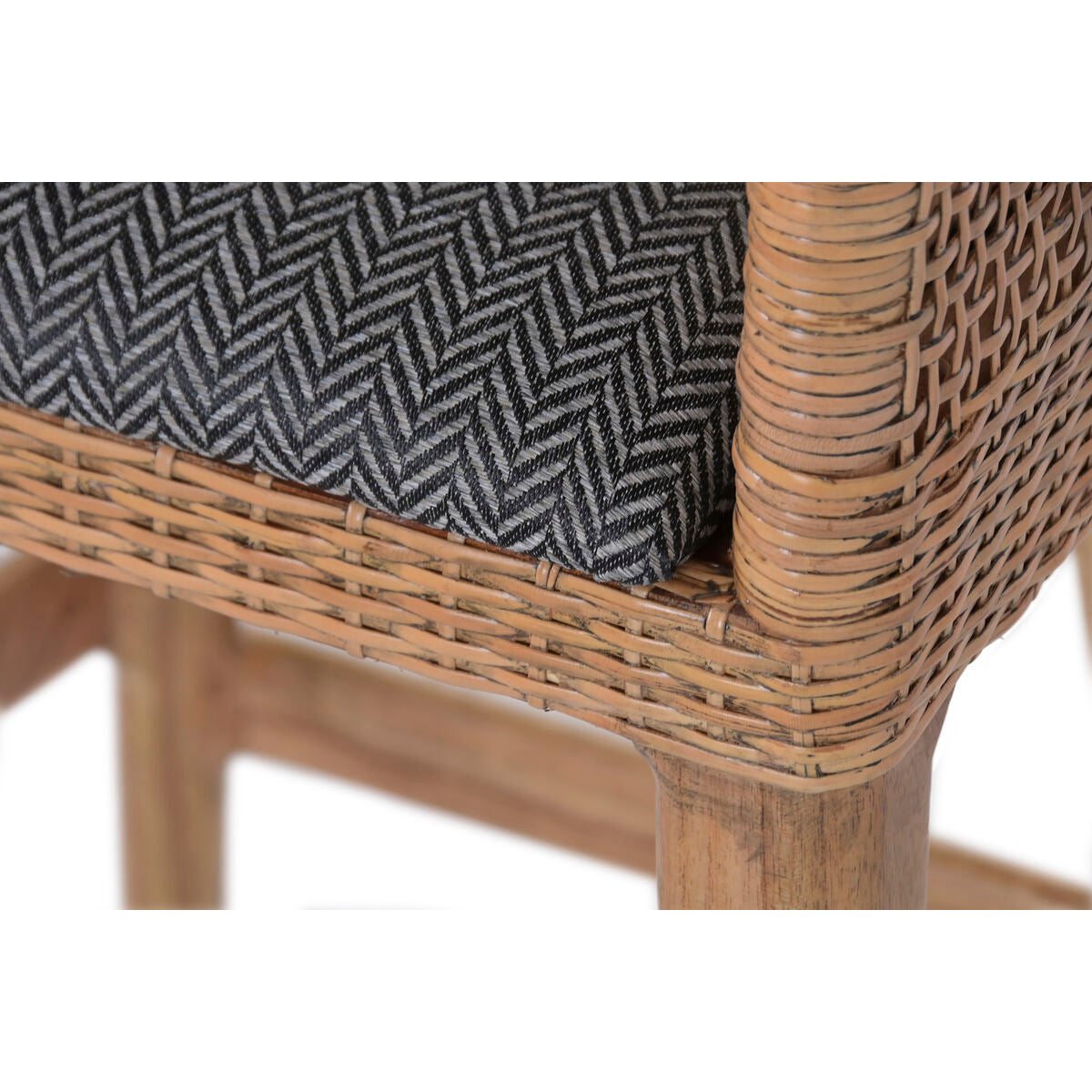 Stolička Home ESPRIT hnědá šedá ratan 51 X 52 X 100 CM – obrázek 6