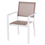 Zahradní židle Thais 55,2 x 60,4 x 86 cm taupe hliník bílá