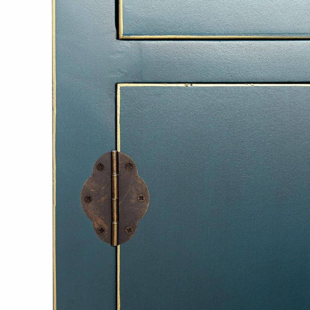 Příborník ORIENTE modro-zlatý, železo, dřevo, MDF 63 x 33 x 131 cm – obrázek 5