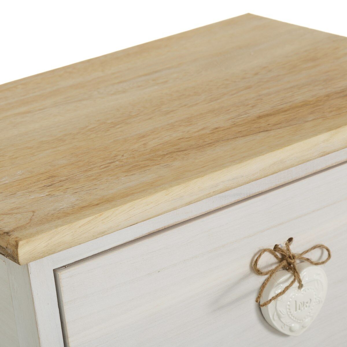 Zásuvková komoda SWEET HEART krémová přírodní 40 x 29 x 73 cm – obrázek 2