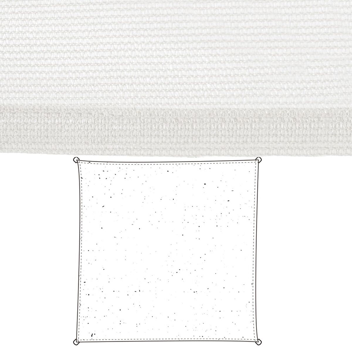 Sluneční plachta Vela sombreo bílá 5 x 5 m 300 x 300 x 0,5 cm Markýza