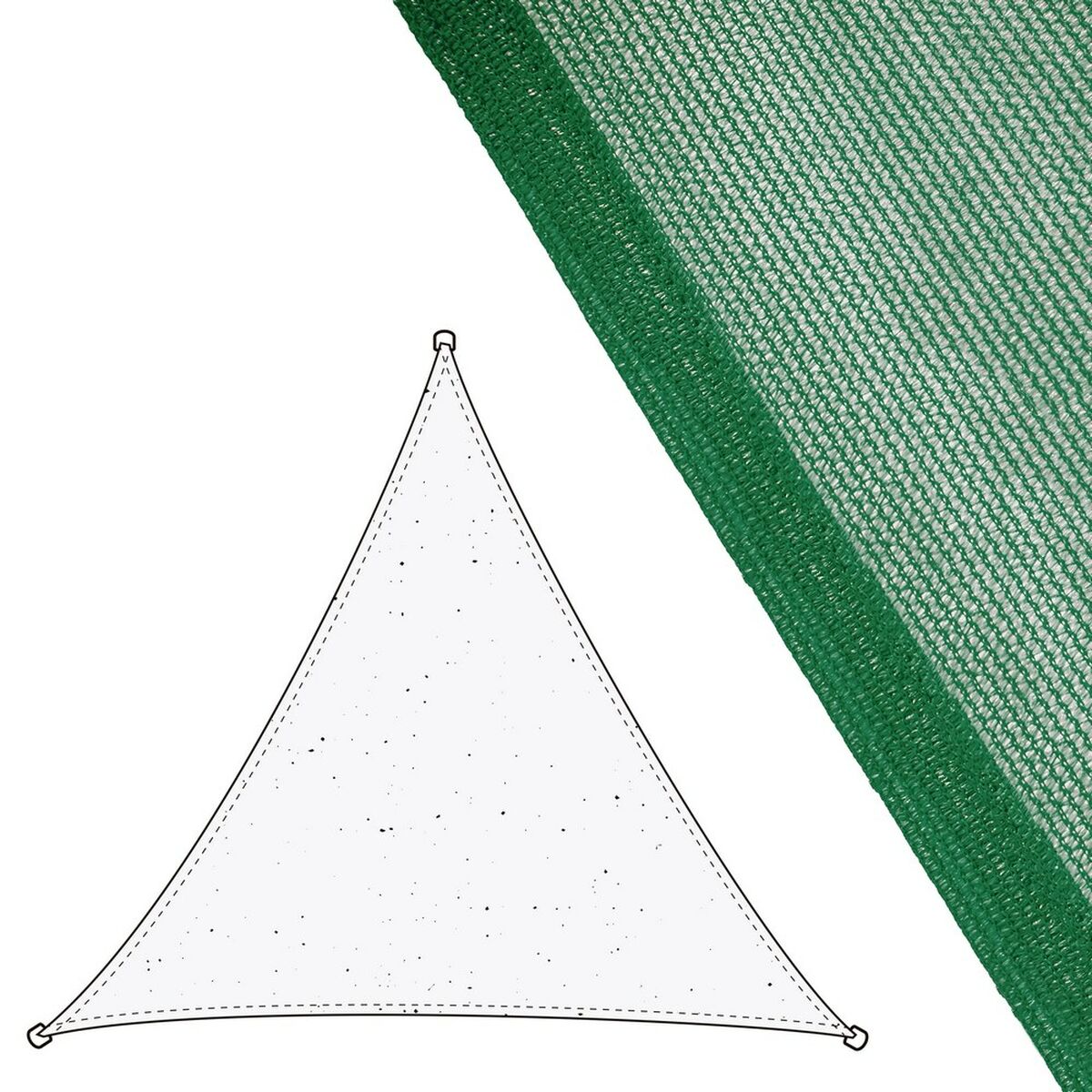 Sluneční plachta Vela sombreo zelená 3,5 x 3,5 m 350 x 350 x 0,5 cm Markýza