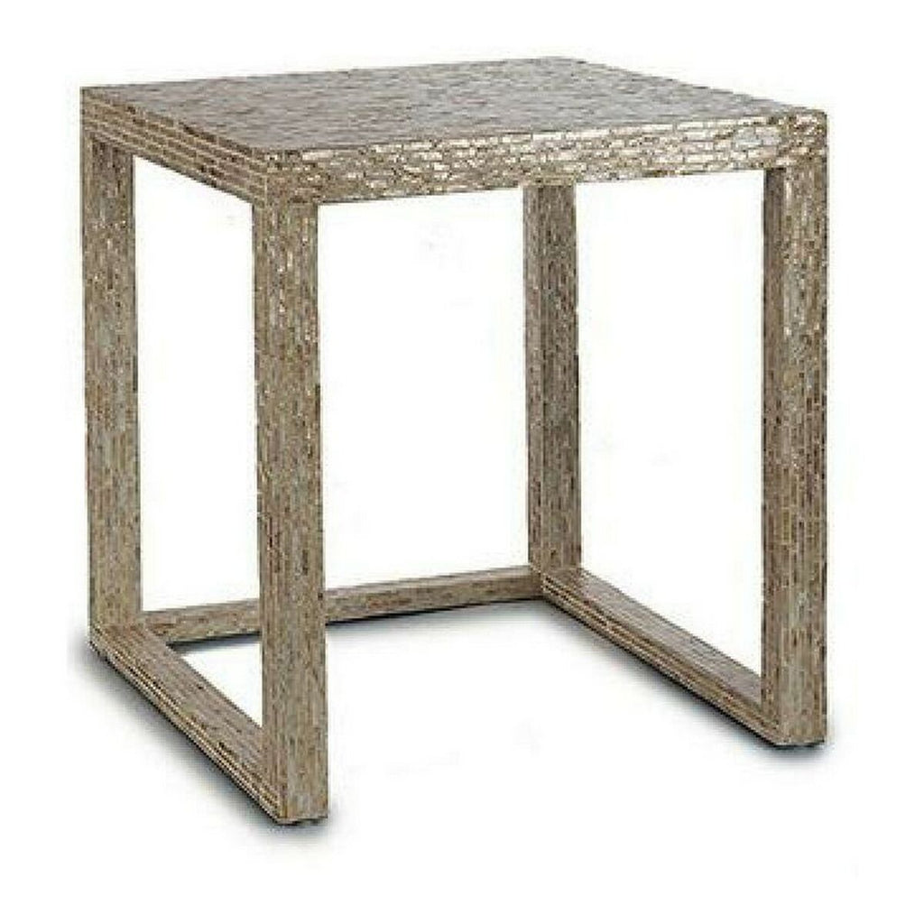 Sada 2 stolů Gift Decor BIG-S3603662 bílá béžová zlatá 42,5 x 61 x 60 cm (2 kusy) (2 kusy)
