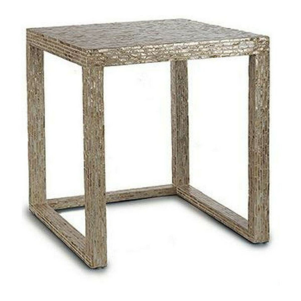 Sada 2 stolů Gift Decor BIG-S3603662 bílá béžová zlatá 42,5 x 61 x 60 cm (2 kusy) (2 kusy)