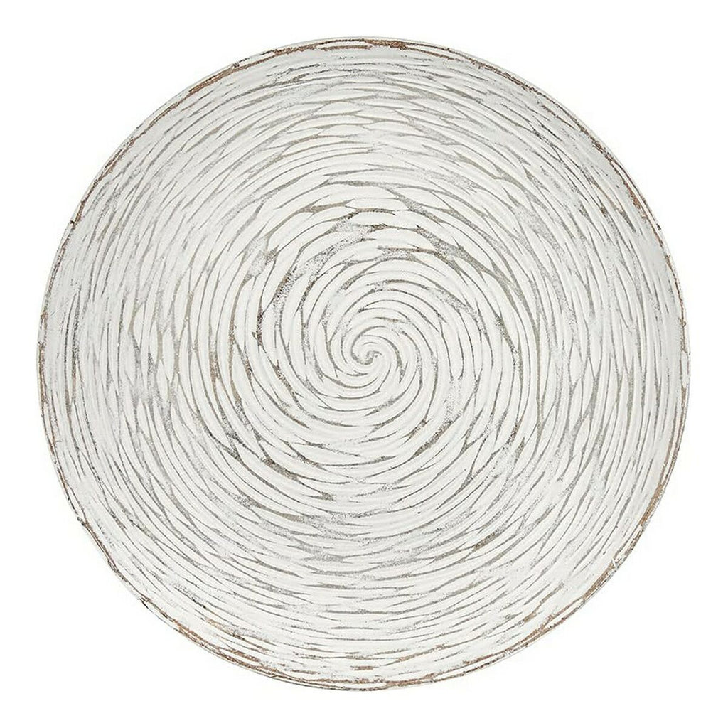 Příruční stolek Gift Decor bílý hnědý dřevěný 40 x 39 x 40 cm spirály – obrázek 2
