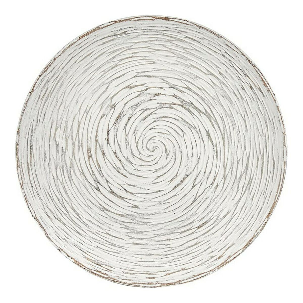 Příruční stolek Gift Decor bílý hnědý dřevěný 40 x 39 x 40 cm spirály – obrázek 2