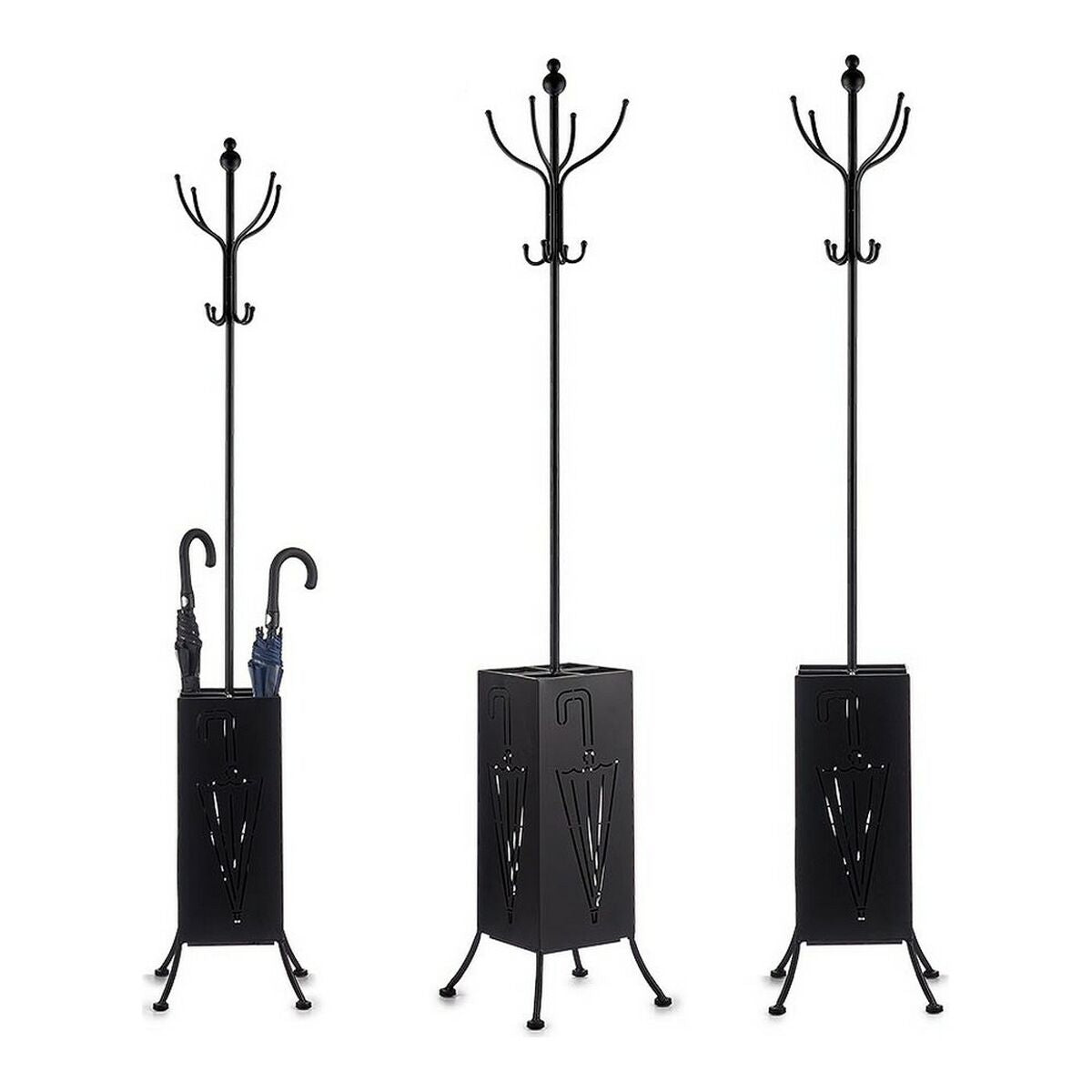 Věšák Gift Decor černý kov 34 x 188 x 34 cm stojan na deštníky – obrázek 2