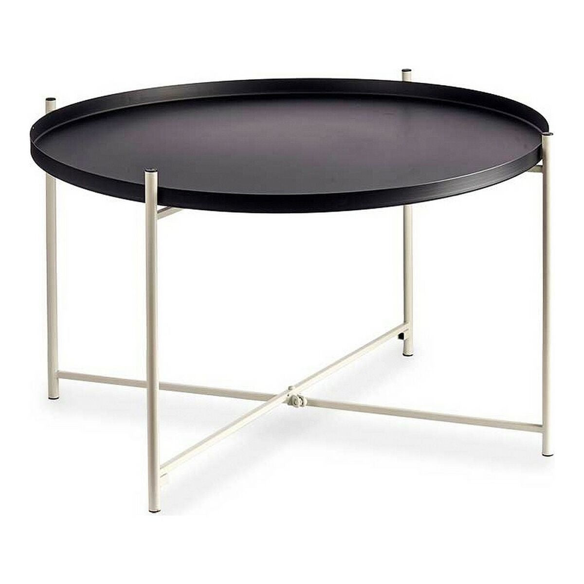 Odkládací stolek Gift Decor bílo-černý 76,5 x 46 x 76,5 cm