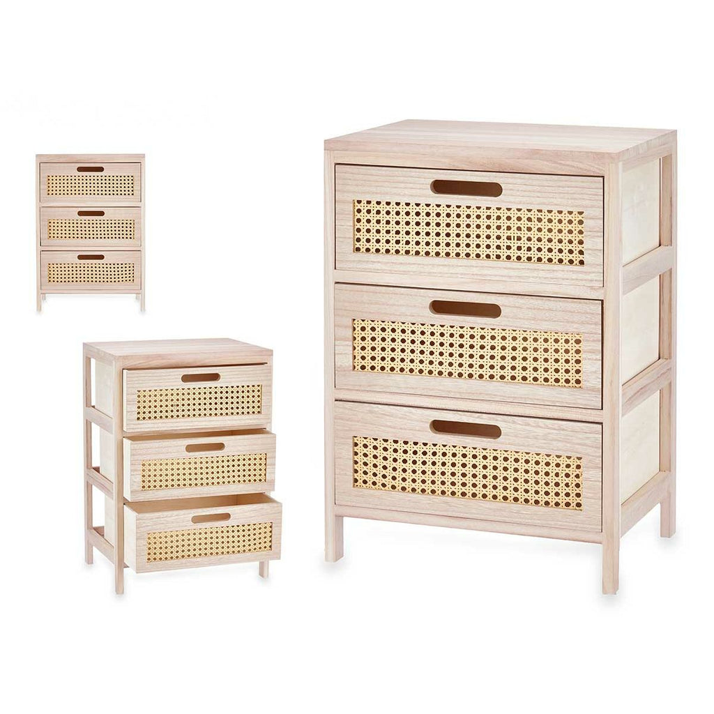 Zásuvková komoda Gift Decor ratan přírodní 40 x 58 x 29 cm 3 zásuvky – obrázek 2