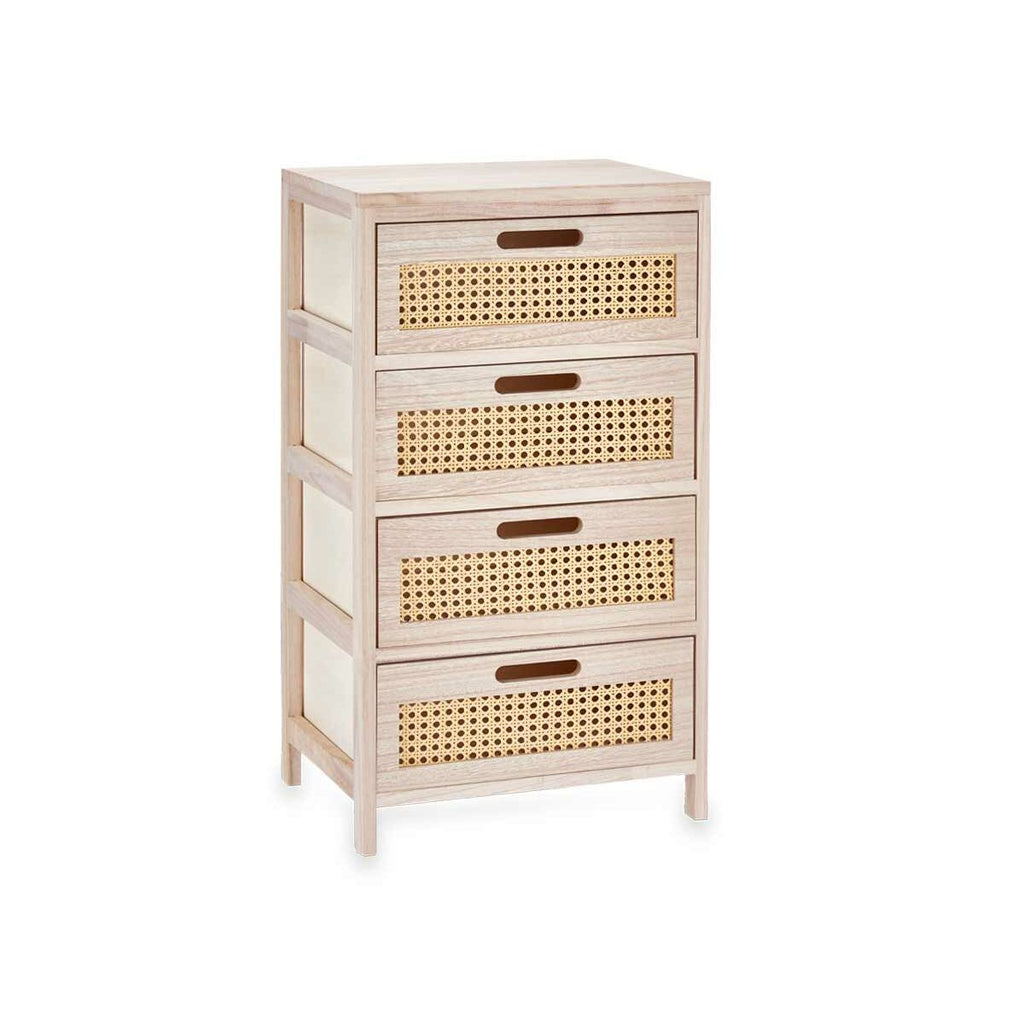 Zásuvková skříňka Gift Decor Ratan přírodní 40 x 73 x 29 cm 40 x 70 x 29 cm 4 zásuvky